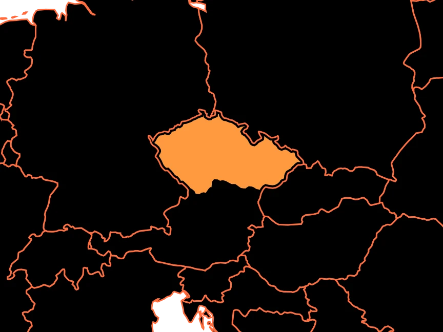 Mapa de Chequia