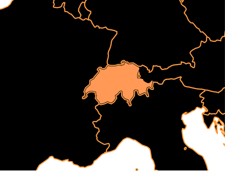 Mapa de Suiza